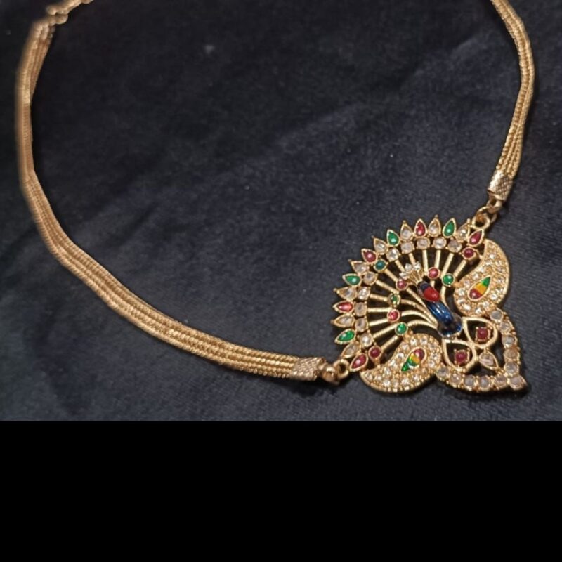 Elegant One Gram Gold-Plated Peacock Necklace