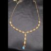 Elegant One Gram Gold-Plated Necklace with White Stones