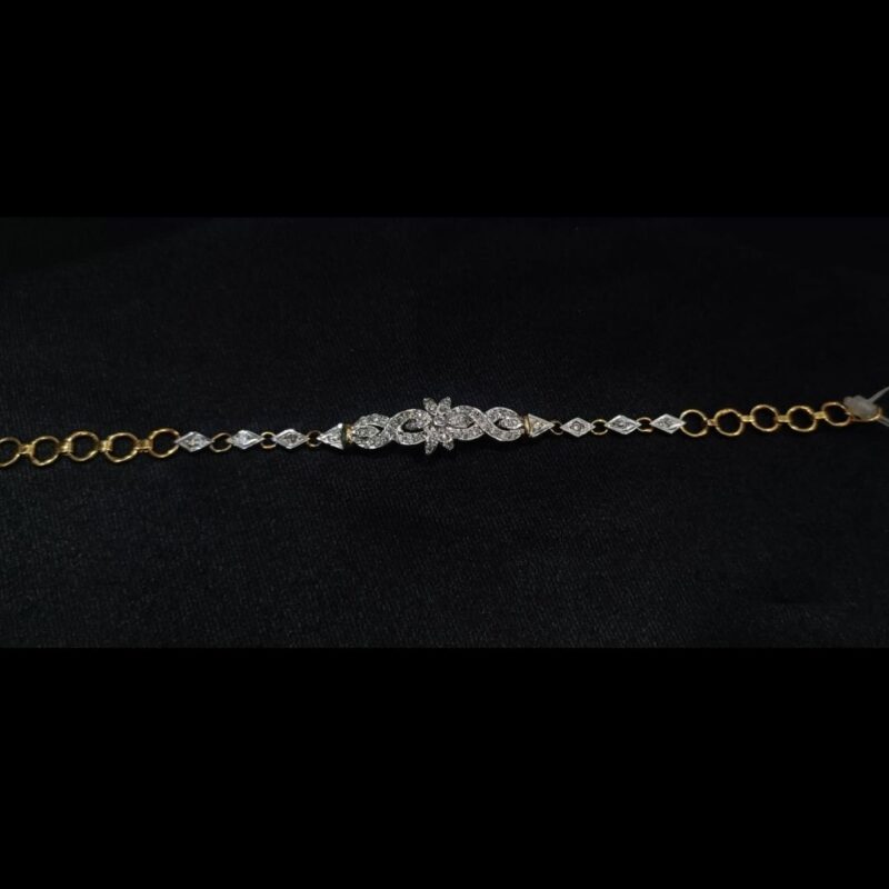 Elegant One Gram Gold-Plated Bracelet with White Stones - Image 3