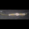 Sophisticated One Gram Gold-Plated Bracelet with White Stones