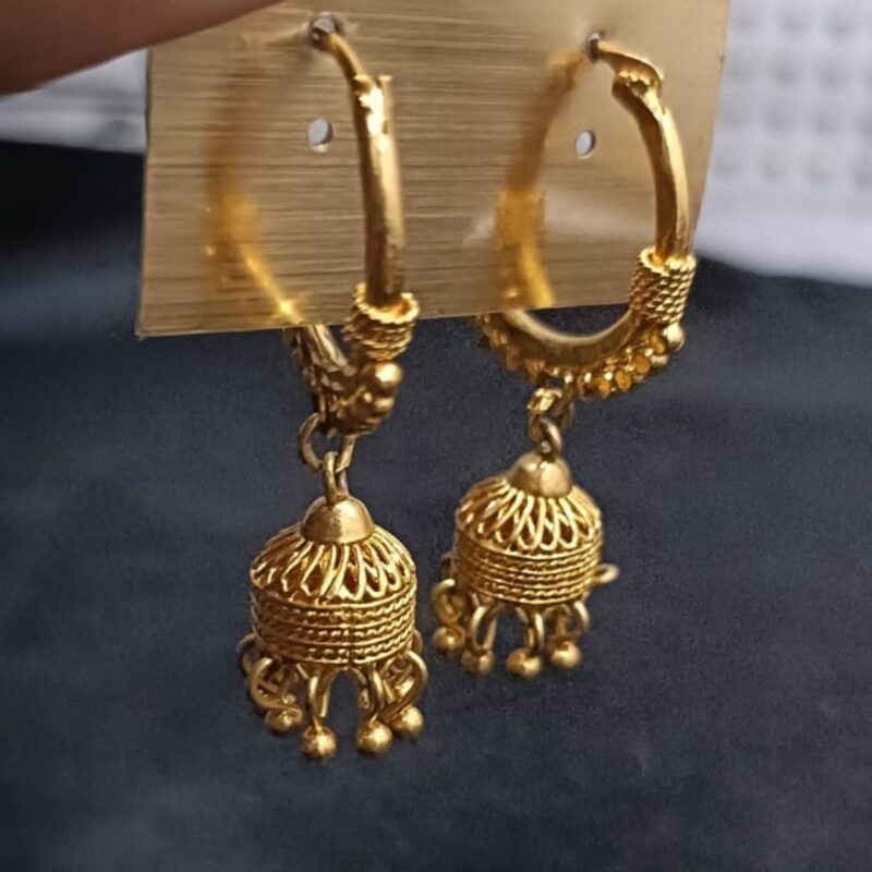 Sophisticated One Gram Gold-Plated Earrings​ - Image 2