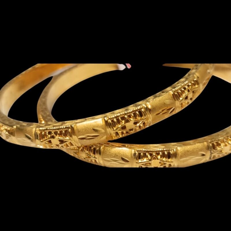 1 Gram Gold Plated Stone Bangles – Luxe Glam for Every Occasion!