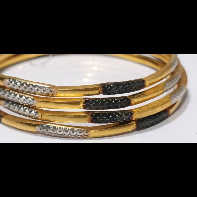 1 Gram Gold Plated Stone-Studded Bangles – Elegant & Glamorous