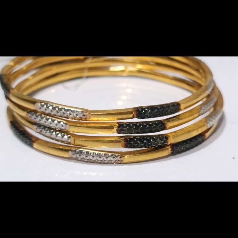 1 Gram Gold Plated Stone-Studded Bangles – Elegant & Glamorous - Image 4