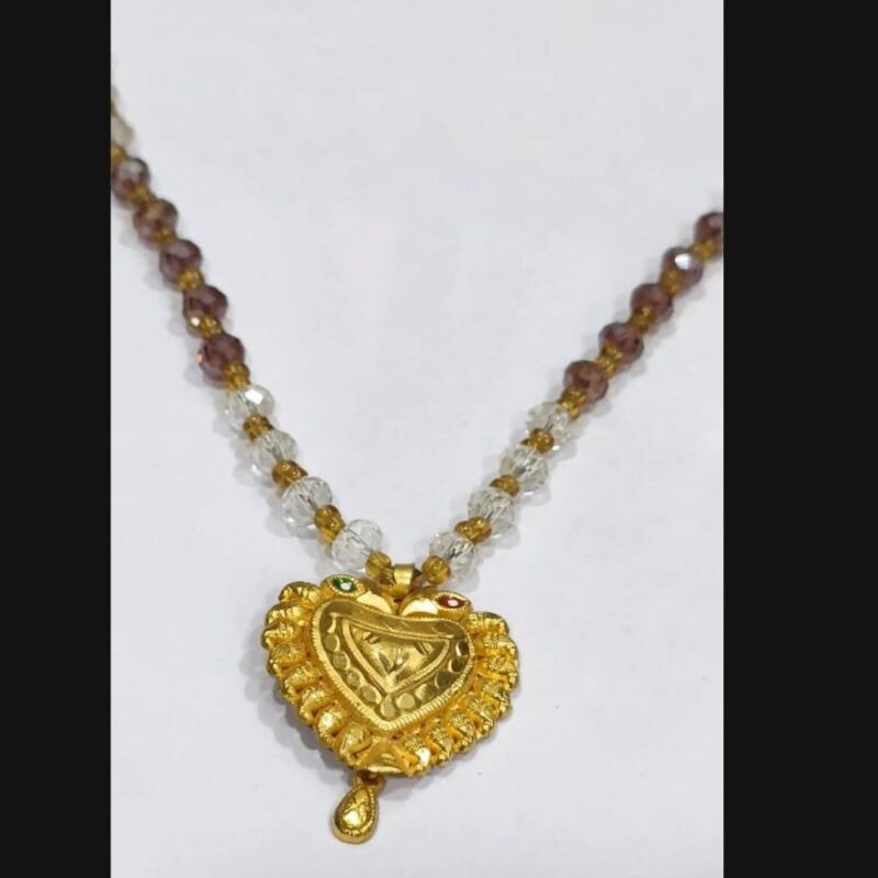 Elegant Gold-Plated Mangalsutra for Women – Traditional & Stylish Wedding Necklace with Transparent Beads - Image 5