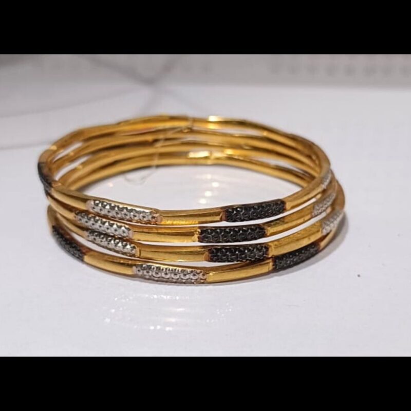 1 Gram Gold Plated Stone-Studded Bangles – Elegant & Glamorous - Image 3