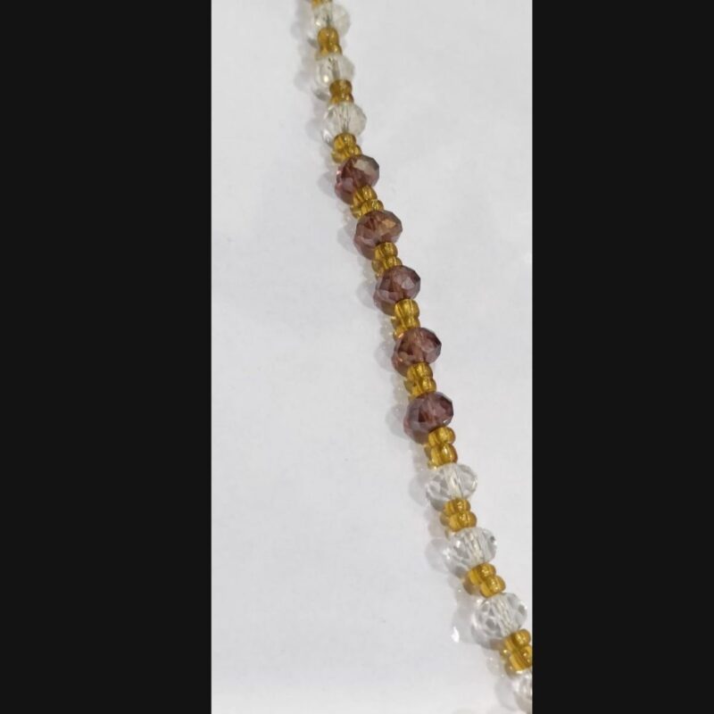 Elegant Gold-Plated Mangalsutra for Women – Traditional & Stylish Wedding Necklace with Transparent Beads - Image 3