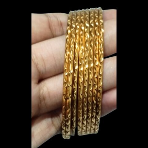 1 Gram Gold Plated Simple Bangles – Elegant & Lightweight Everyday Wear