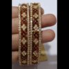 Adjustable Stone-Embellished Gold Bangles – Perfect for Gifting!