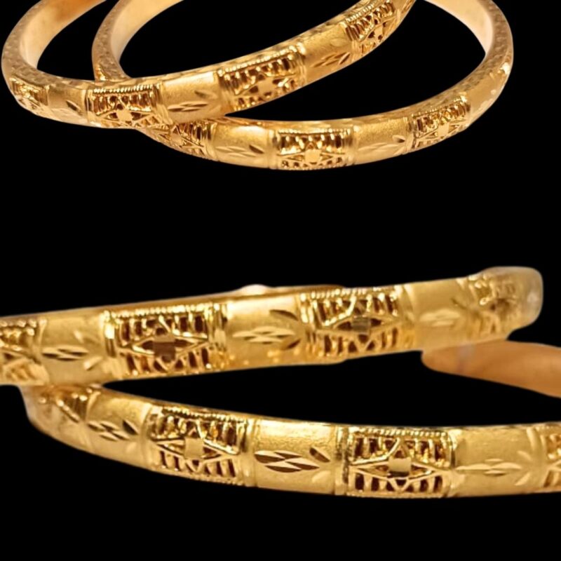 1 Gram Gold Plated Stone Bangles – Luxe Glam for Every Occasion! - Image 2