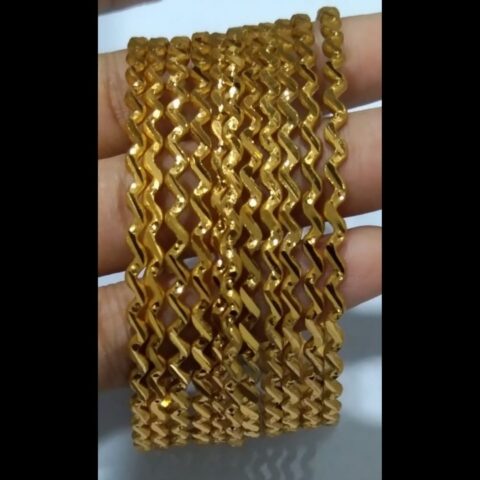 1 Gram Gold Plated Simple Bangles – Elegant & Lightweight Everyday Wear