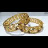 1 Gram Gold Plated Stone-Studded Bangles – Elegant & Stylish
