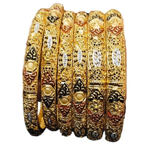 1 Gram Gold Plated Simple Bangles – Elegant & Lightweight Everyday Wear