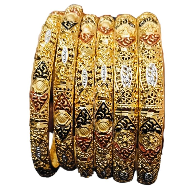 1 Gram Gold Plated Simple Bangles – Elegant & Lightweight Everyday Wear