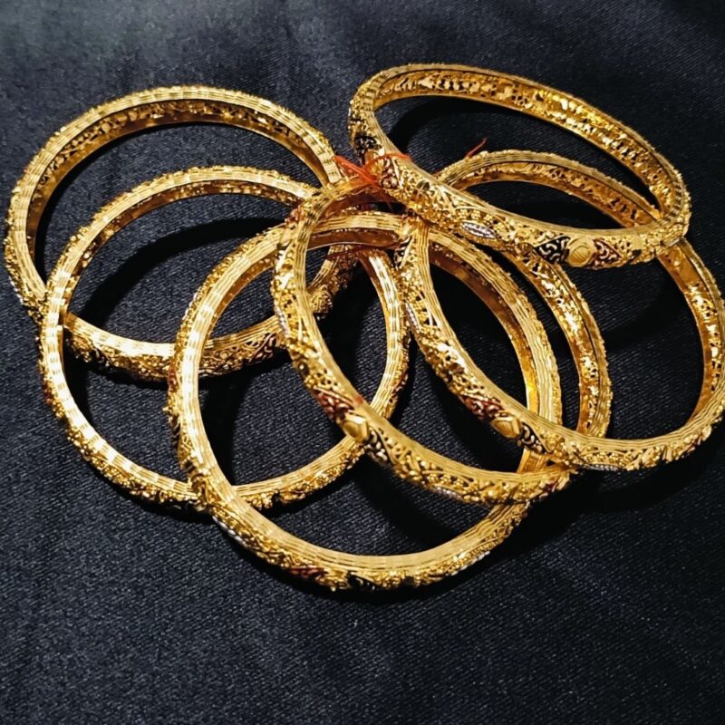 1 Gram Gold Plated Simple Bangles – Elegant & Lightweight Everyday Wear - Image 2