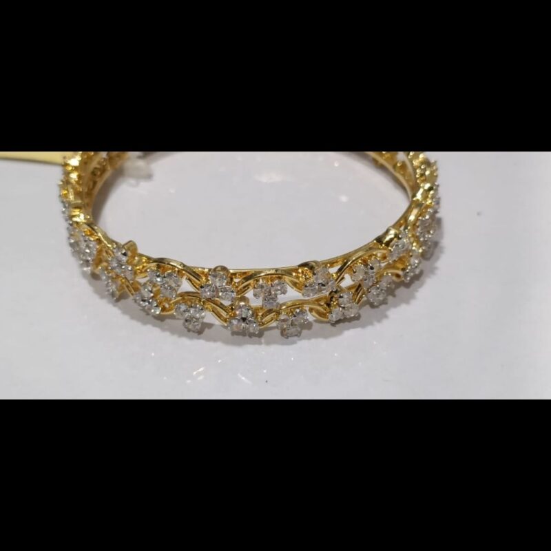 1 Gram Gold Plated Stone Bangles – Elegant & Glamorous Hand Jewelry - Image 4