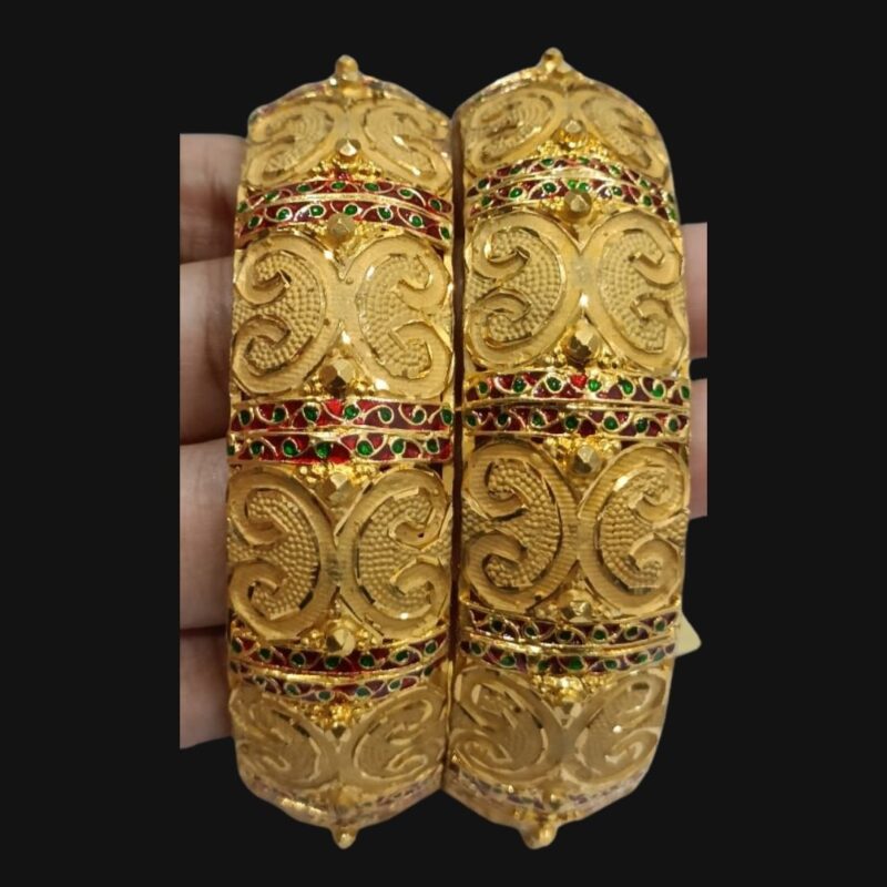 1 Gram Gold Plated Simple Big Bangles – Elegant & Lightweight - Image 2