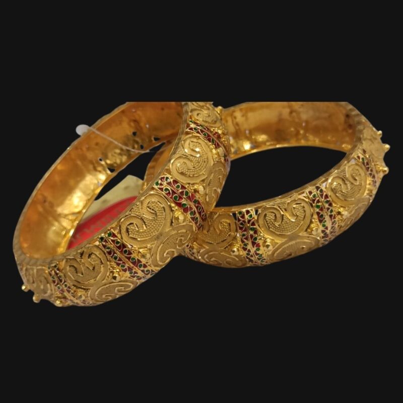 1 Gram Gold Plated Simple Big Bangles – Elegant & Lightweight - Image 4