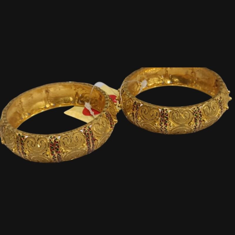 1 Gram Gold Plated Simple Big Bangles – Elegant & Lightweight - Image 3