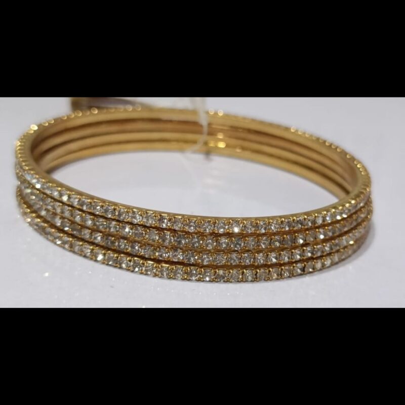 1 Gram Gold Plated Stone-Studded Bangles ✨ – Elegant, Affordable & Stylish