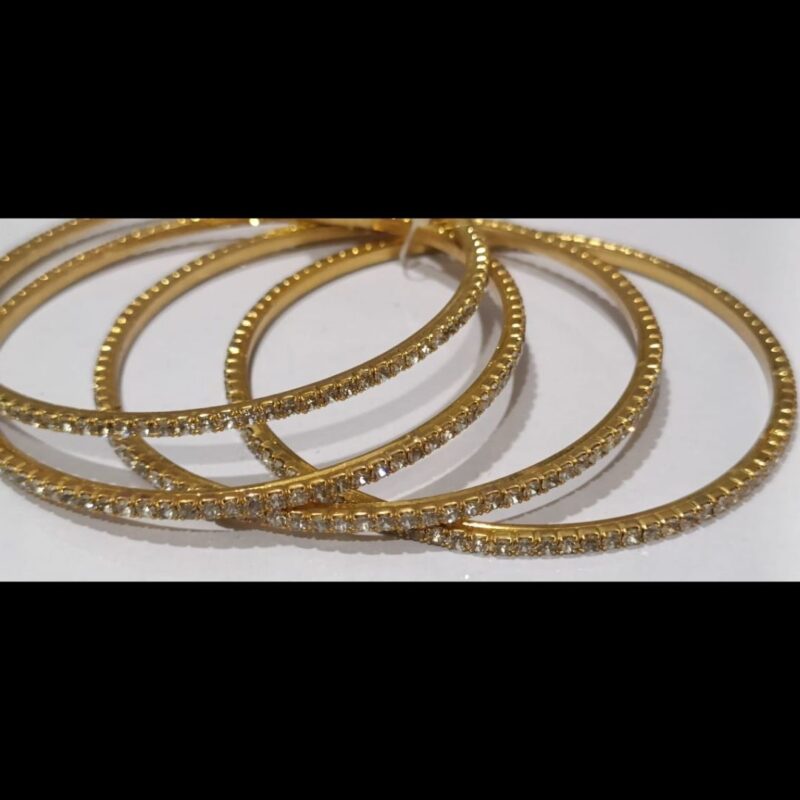 1 Gram Gold Plated Stone-Studded Bangles ✨ – Elegant, Affordable & Stylish - Image 4
