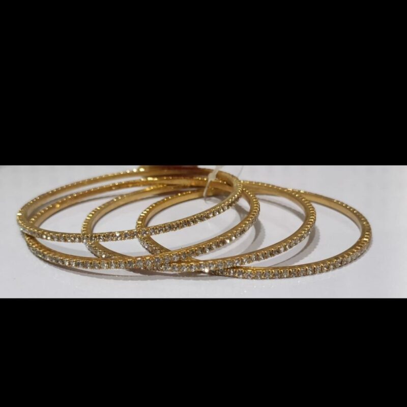 1 Gram Gold Plated Stone-Studded Bangles ✨ – Elegant, Affordable & Stylish - Image 3