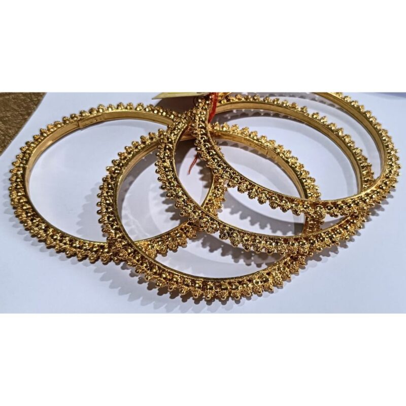 1 Gram Gold Plated Bangles for Women – Elegant & Lightweight Stackable Bracelets - Image 4