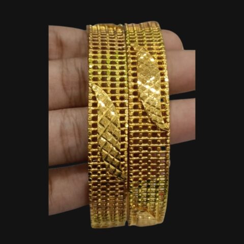 1 Gram Gold Plated Simple Bangles – Elegant & Lightweight Everyday Wear