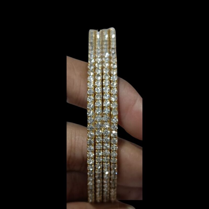 1 Gram Gold Plated Stone-Studded Bangles ✨ – Elegant, Affordable & Stylish - Image 2