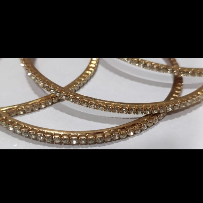 1 Gram Gold Plated Stone-Studded Bangles – Elegant & Stylish - Image 3