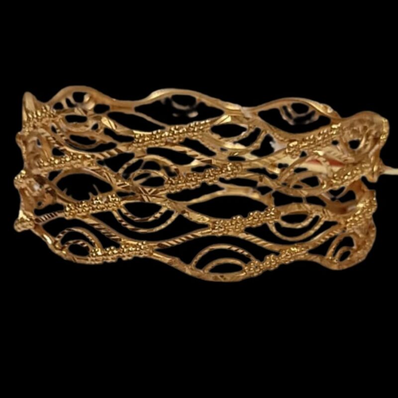 Stylish Gold-Tone Stone Studded Bangles – Lightweight & Trendy! - Image 2