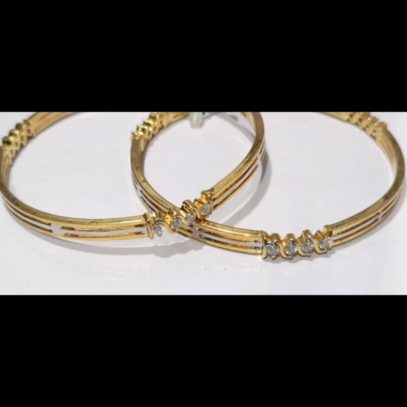 ✨ 1 Gram Gold Plated Stone-Studded Bangles ✨ – Elegant, Lightweight & Stylish for Everyday Glam - Image 5