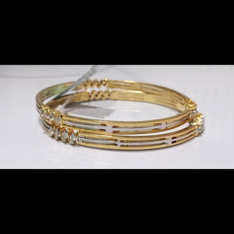 ✨ 1 Gram Gold Plated Stone-Studded Bangles ✨ – Elegant, Lightweight & Stylish for Everyday Glam - Image 3