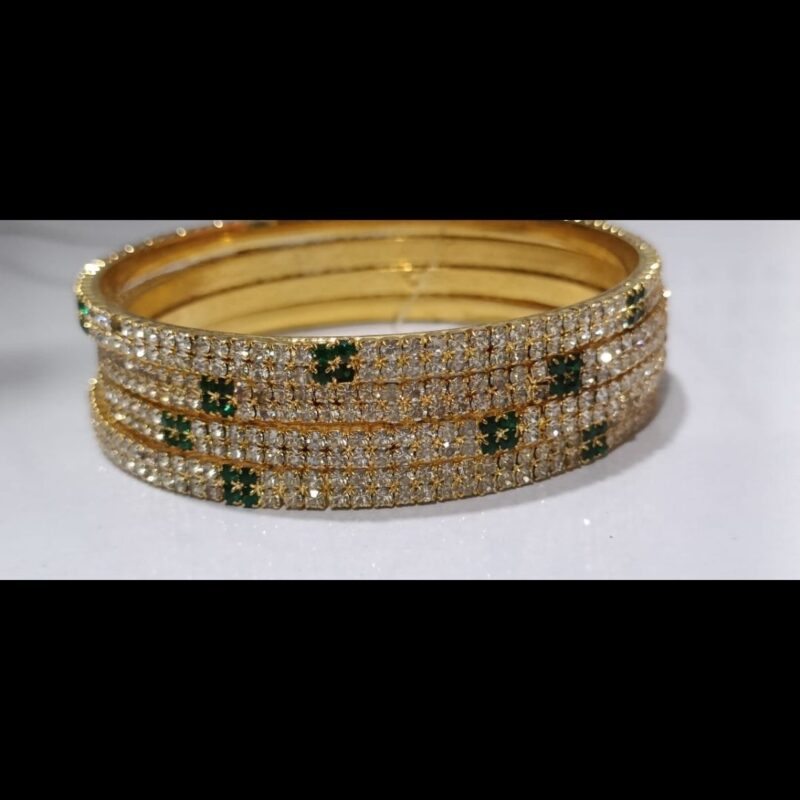1 Gram Gold Plated Stone-Studded Bangles – Elegant & Glamorous - Image 6