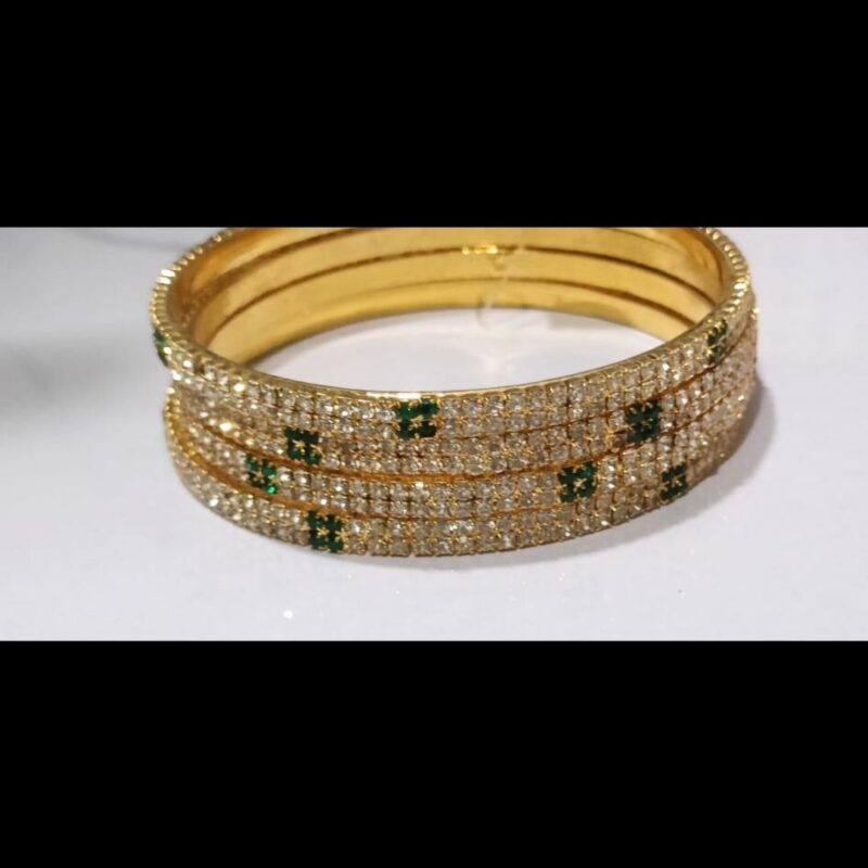 1 Gram Gold Plated Stone-Studded Bangles – Elegant & Glamorous - Image 5