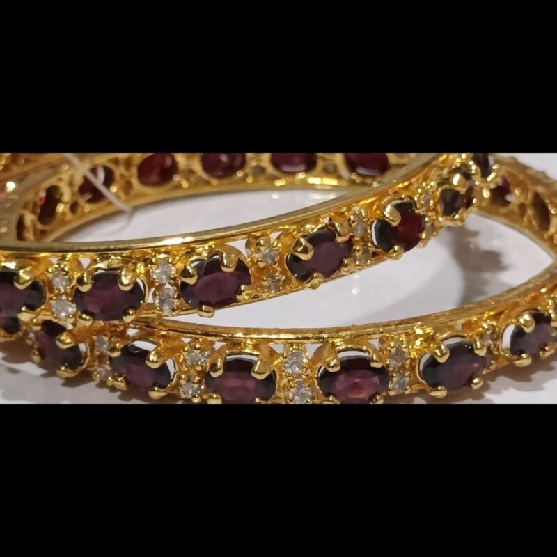 1 Gram Gold Plated Stone-Studded Bangles – Elegant & Glamorous - Image 7