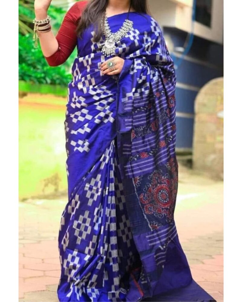 Elegant Charm – Printed Mix Silk Saree for Everyday Grace