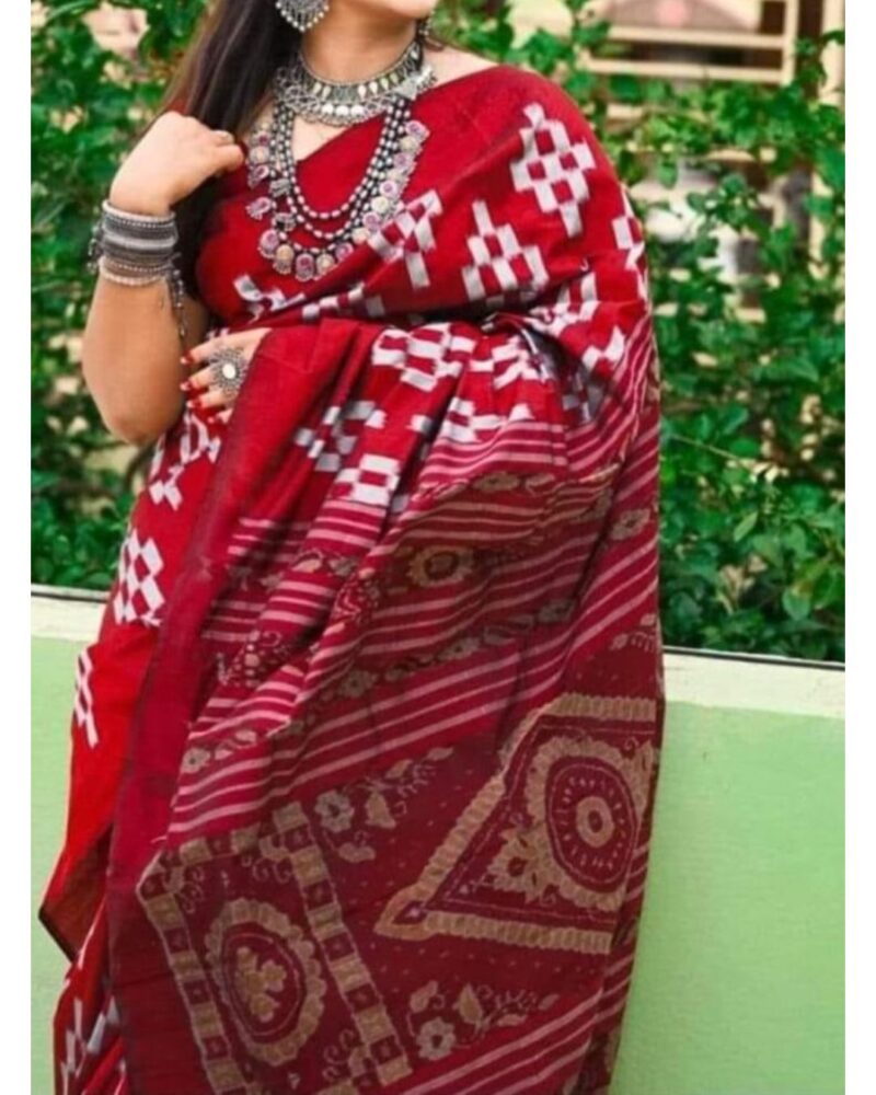 Elegant Charm – Printed Mix Silk Saree for Everyday Grace