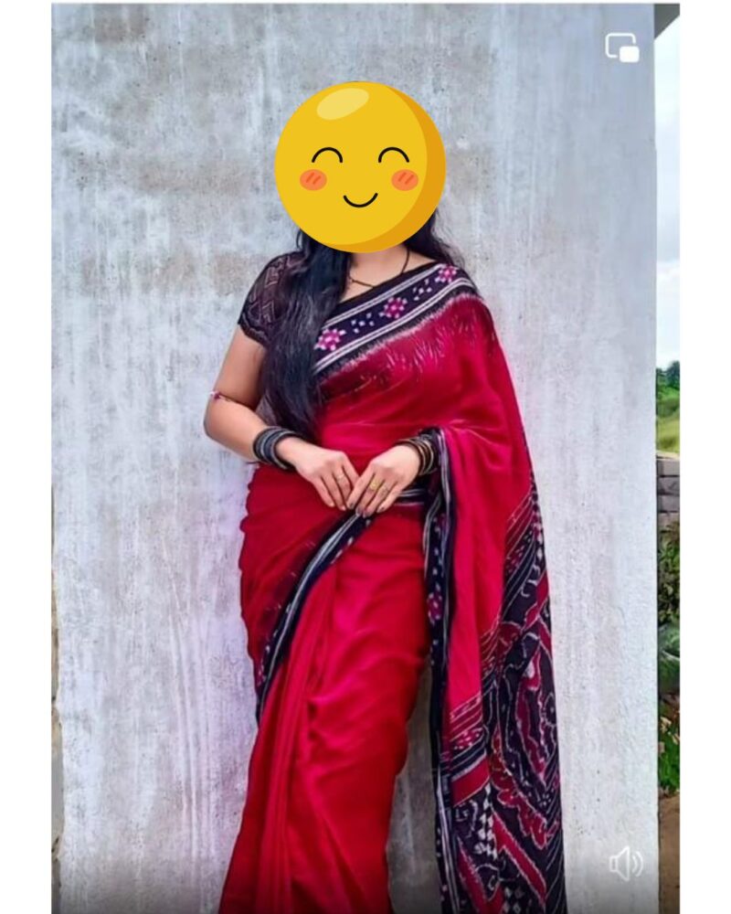 Pasapali Handloom Cotton Saree with Matching Blouse Piece