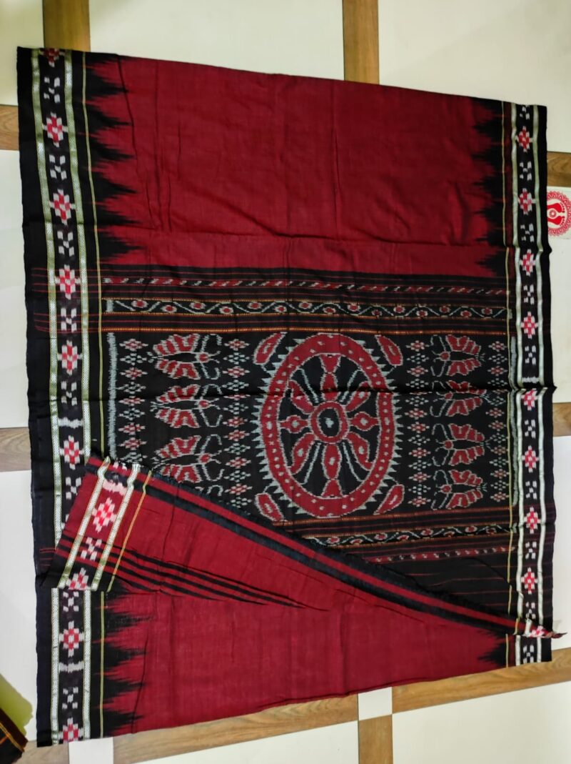 Pasapali Handloom Cotton Saree with Matching Blouse Piece