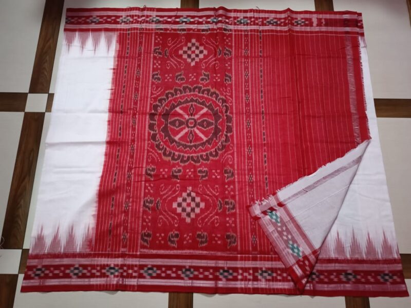 Pasapali Handloom Cotton Saree with Matching Blouse Piece