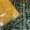 Timeless Radiance – Bangalore Tissue Silk Saree with Contrast Blouse Piece