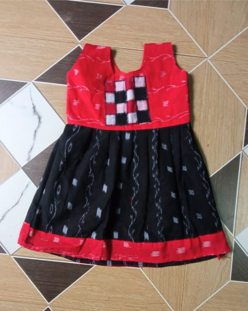 Graceful Traditions – Sambalpuri Print Frocks for Little Girls