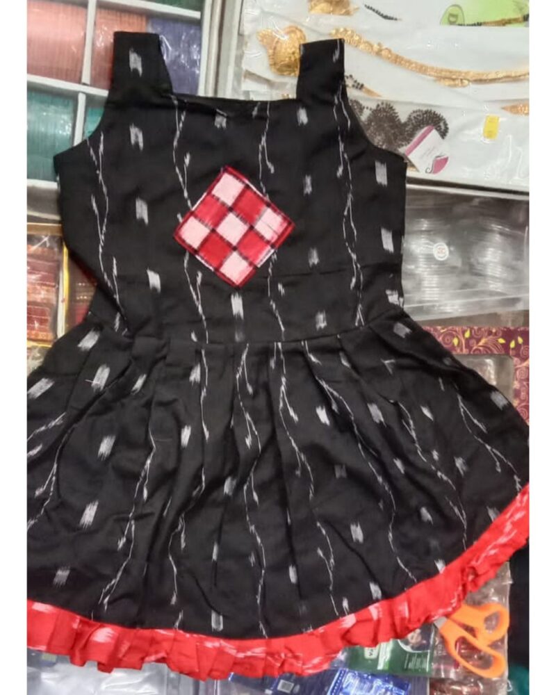 Graceful Traditions – Sambalpuri Print Frocks for Little Girls