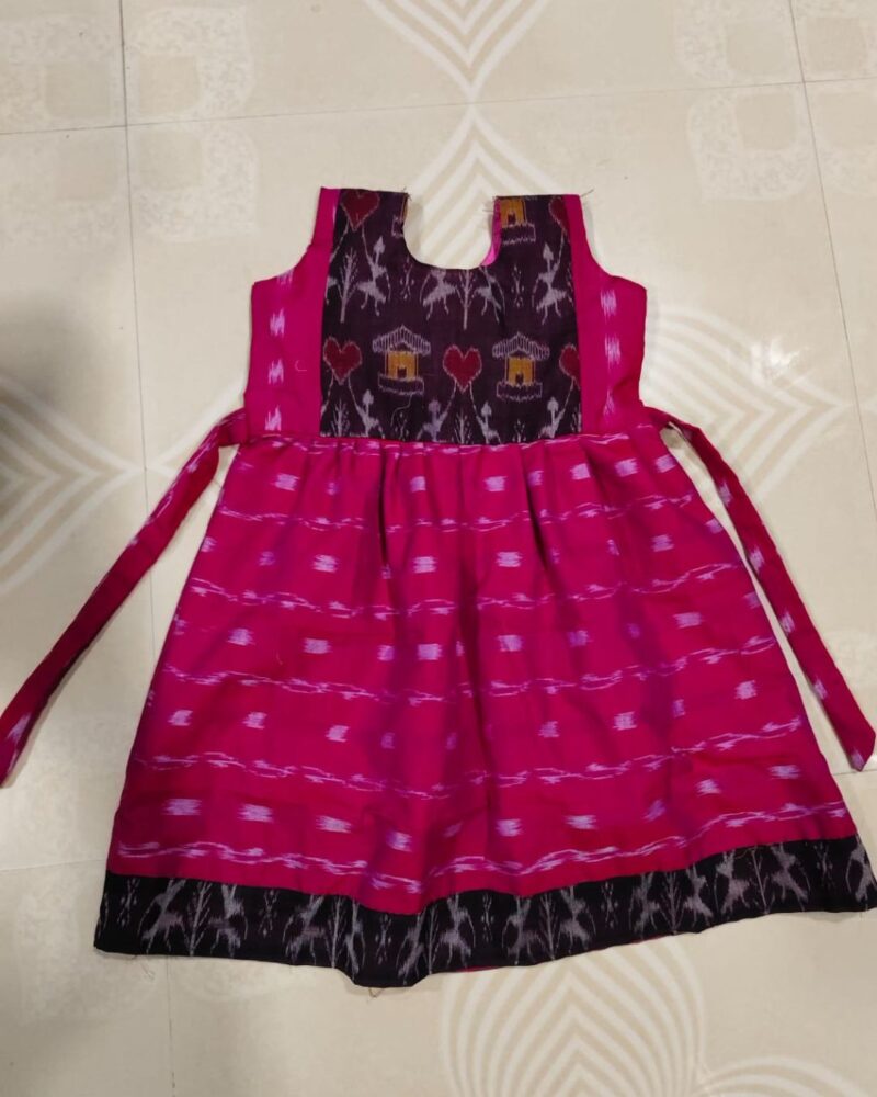 Handblock Printed Sambalpuri Cotton Frock