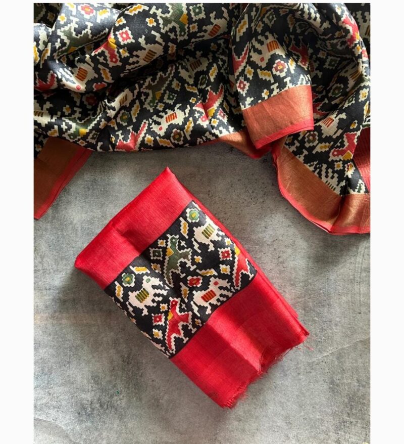 Elegant Heritage – Pure handloom tussar silk traditional Decent Suit Piece for Women