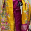 Elegant Heritage – Pure handloom tussar silk traditional Decent Suit Piece for Women