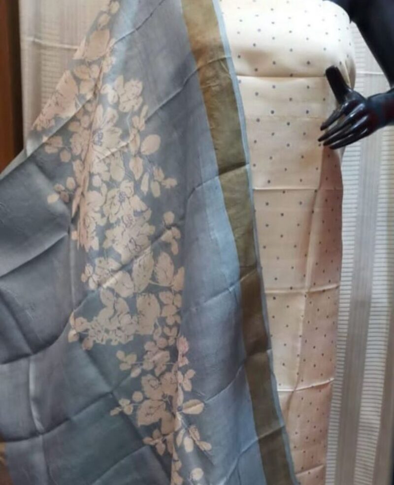 Pure handloom tussar silk traditional Decent Suit Piece for Women