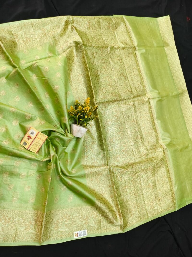 Royal Weave – 100% Pure Tussar Silk Saree with Alfi Buti and Designer Blouse