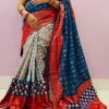 Exquisite Sambalpuri Patchwork Cotton Saree with Blouse – Handcrafted Ethnic Elegance